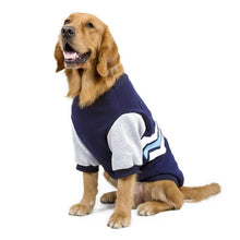 Load image into Gallery viewer, Dog Jumper - Blue and White Chevron print