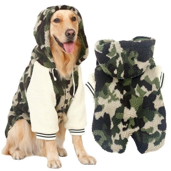 Dog Jacket/Jumper Camo fleece hoodie