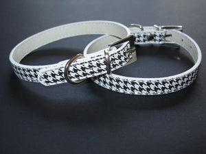 Collar - Houndstooth - Blue, Black or Red