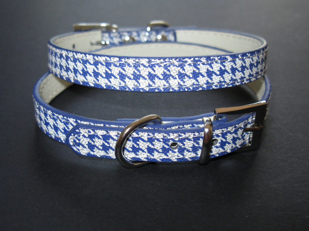 Collar - Houndstooth - Blue, Black or Red