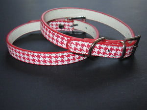 Collar - Houndstooth - Blue, Black or Red