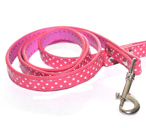 Lead/Leash - Pink Polka dot