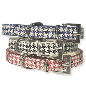 Collar - Houndstooth - Blue, Black or Red