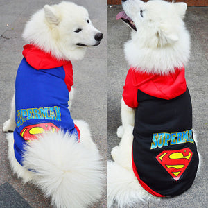 Dog Jumper/Hoodie - Superman - Black or Blue