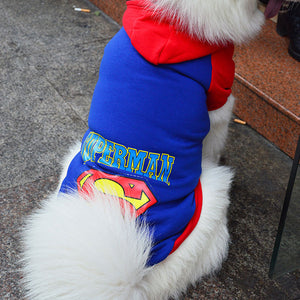Dog Jumper/Hoodie - Superman - Black or Blue