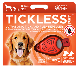 TICKLESS PET - Ultrasonic tick and flea repeller for pets at home